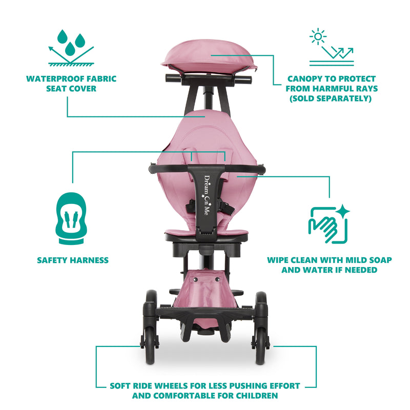 Drift Rider Stroller in Pink