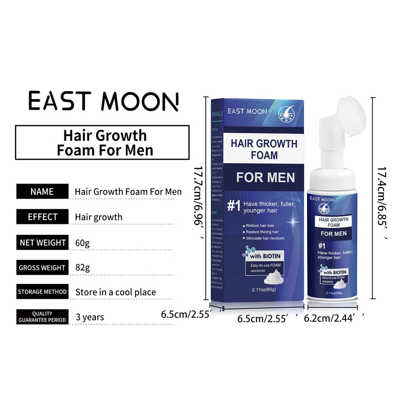 Powerful Hair Growth Foam Anti Loss Fast Growing Scalp Damaged Hair Repair Strengthen Thicker Nourish Regrowth Hair Foam for Men