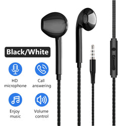 3.5mm Wired Headphones In Ear Headset Wired Earphones with Mic Bass Stereo Earbuds Sports In-line Control For Xiaomi Phones