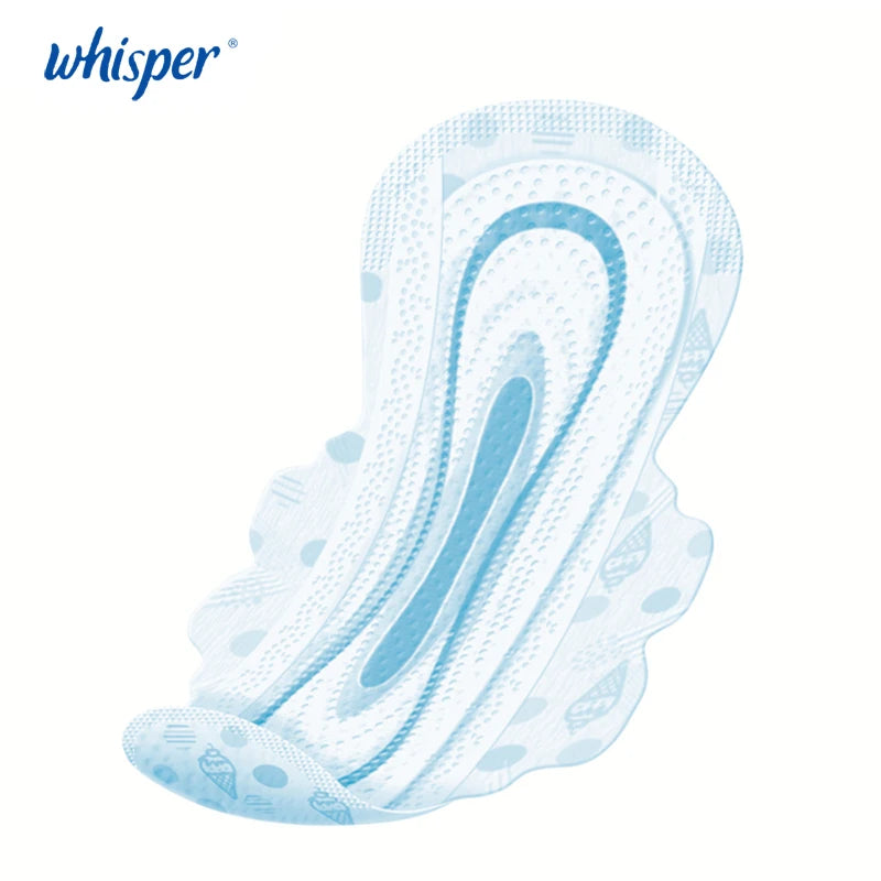 Whisper Lady Soft Mesh Menstrual Pads Ultra Thin Sanitary Pad With Wings Day Heavy Flow 284mm 12pads/pack