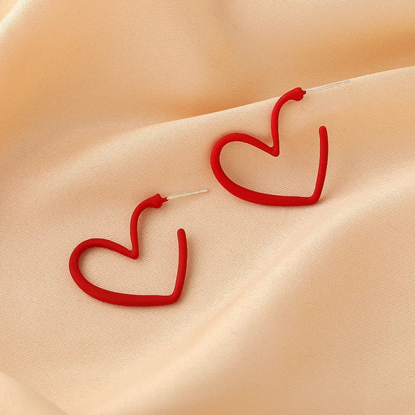 Daily Red Hearts Girls Doop Earrings Love Funny Bohemian Earrings 2022 Fashion New Women Accessories