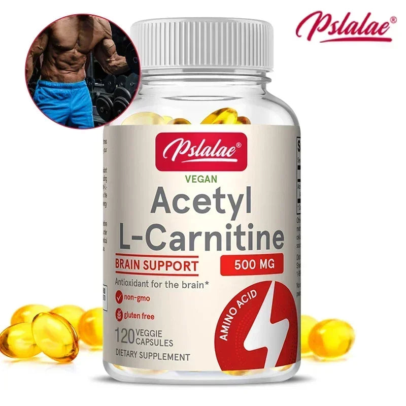 Natural Premium Acetyl-L-Carnitine Capsules - Nootropic Brain Supplement - Supports Energy Production and Metabolism