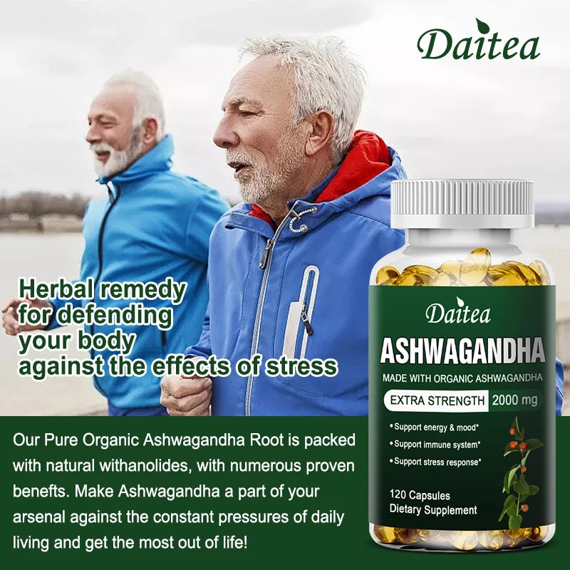 NATURAL ORGANIC ASHWAGANDHA EXTRACT - Immune, Energy, Antioxidant, Anxiety Relief and Overall Health Supplement