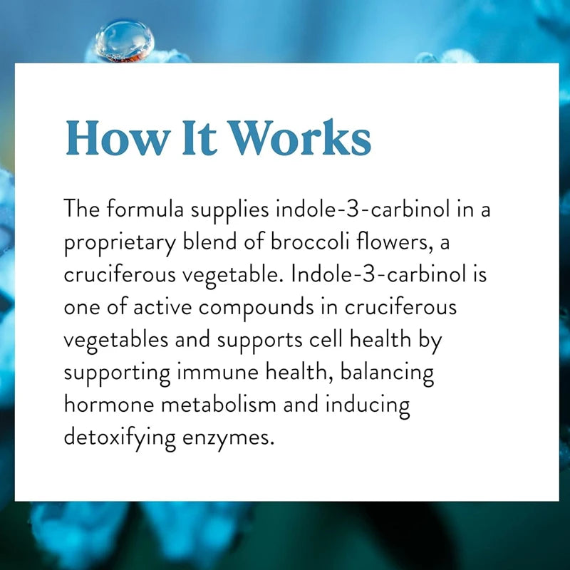 Indole 3 Carbinol 60 Capsules | Helps maintain female hormone balance and protects organs affected by estrogen