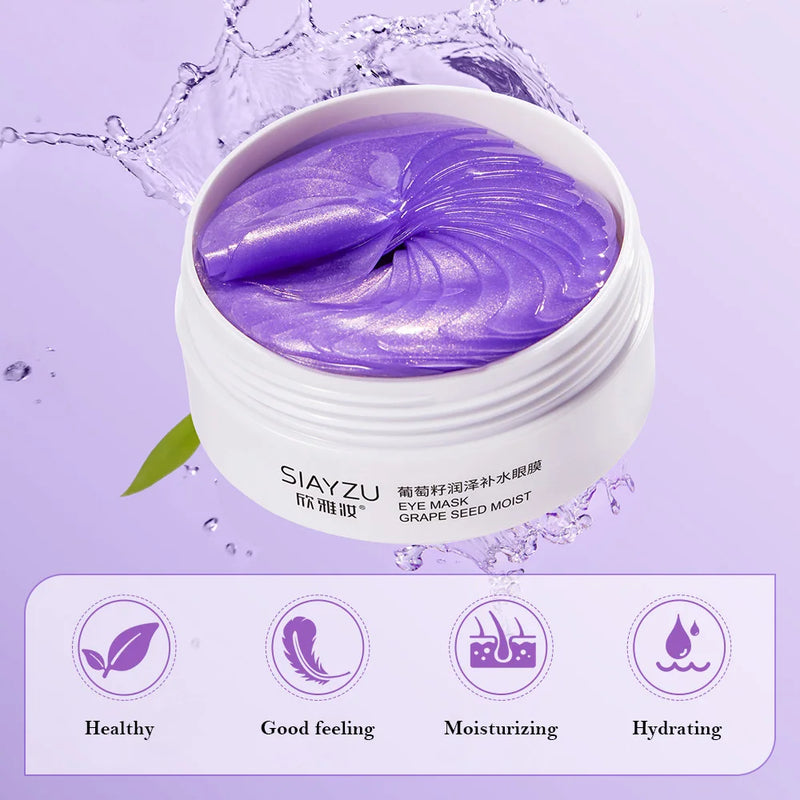 Grape Seed Moisturizing Collagen Eye Mask Anti Dark Circles Eyes Bags Dry Firming Eyes Masks Beauty Skin Care Eye Patches 60Pcs