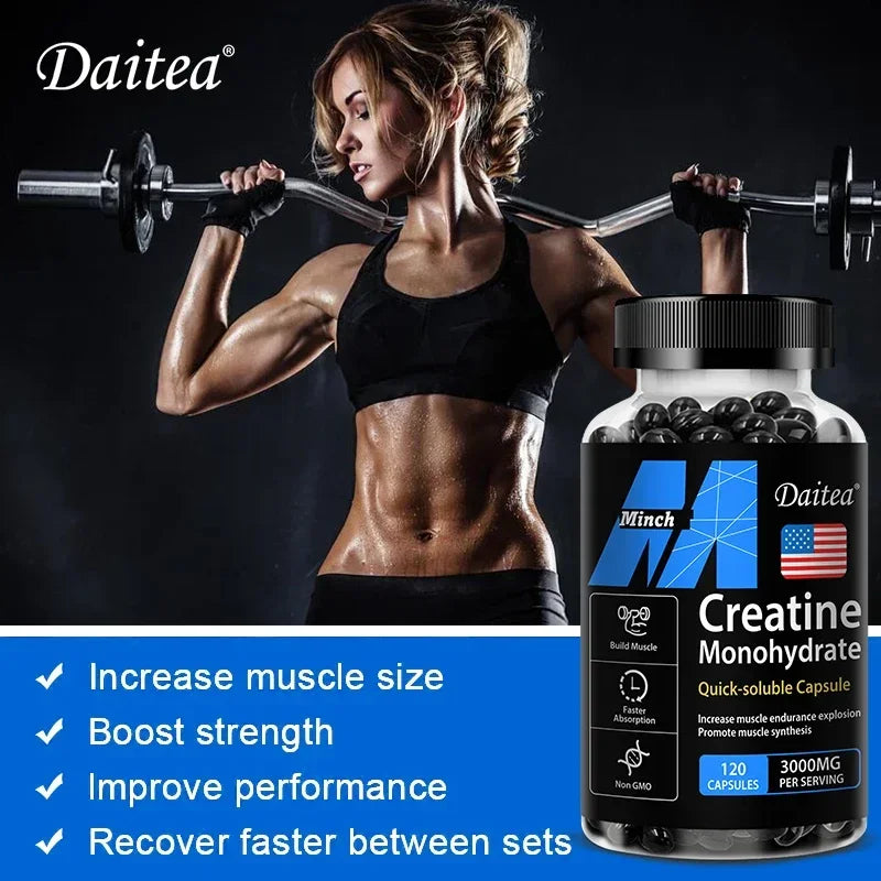 Creatine Monohydrate - 3,000 Mg Per Serving, Pre-workout Creatine To Help Build Muscle, Enhance Energy and Performance