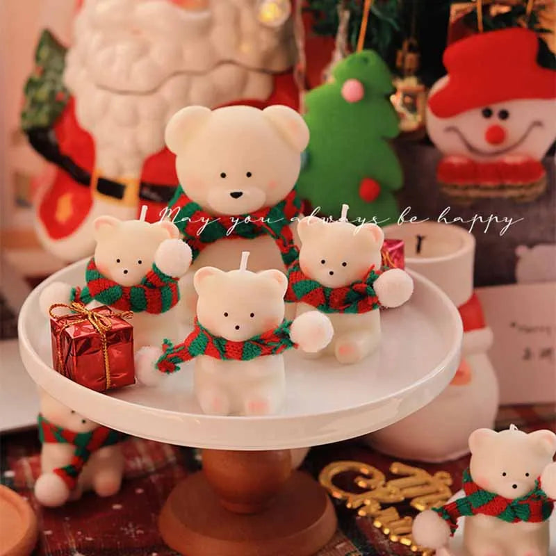 Creative Ins Cute Small Bear Candle Birthday Christmas Gifts Modern Home Decoration Soy Wax Aromatherapy Scented Candles