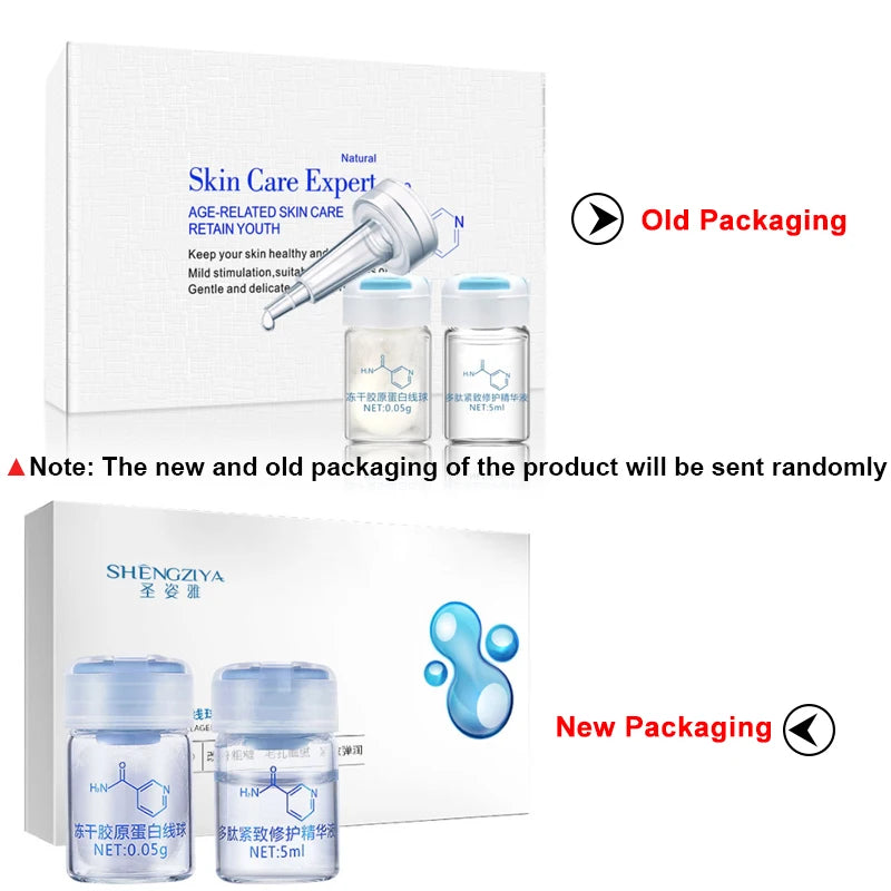 Korea Facial Hydrolyzed Silk Protein Collagen Thread Ball Serum Moisturiz Hydration Lifting Firm Fine lines Essence SkinCare