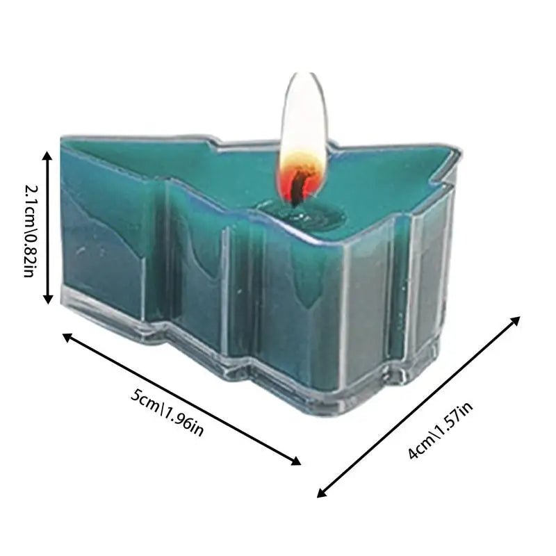 Christmas Tree Candles Christmas Ornaments Tea Lights Candle For Winter Christmas Party Small Scented Candles Accessories