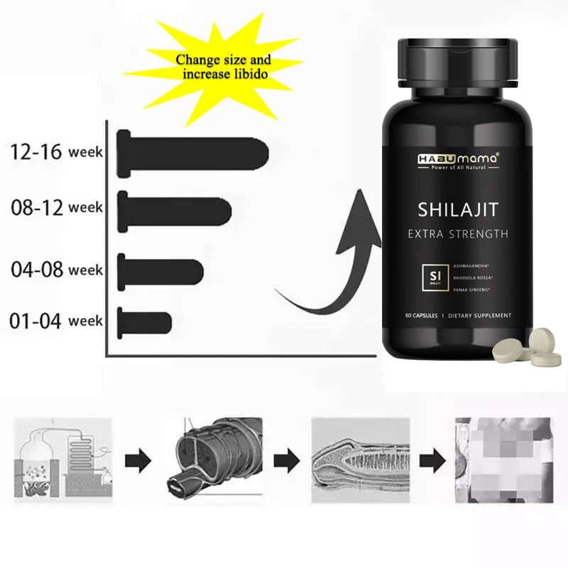 Powerful High Purity Shilajit Mineral Supplements Natural Organic Shilajit Erection Pill Improve Performance and Increase Size