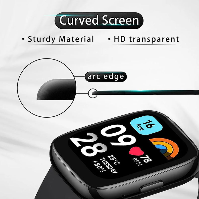 1/3/5Pcs 3D Curved Composite Film For Redmi Watch 3 Active Smart Watch Screen Protector Film Full Screen Protector Not Glass