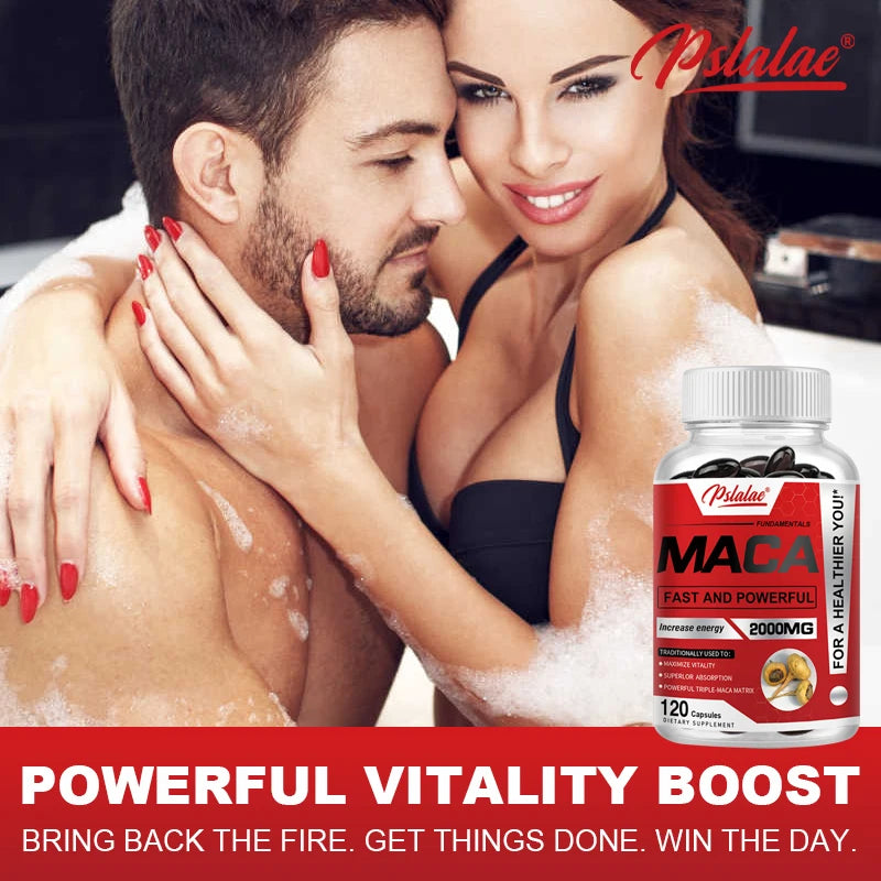 Maca Root Capsules for Men and Women To Maximize Vitality and Performance Made with Black Maca, Red Maca and Yellow Maca Powders