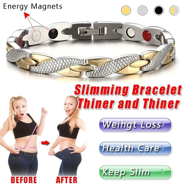 Twisted Dragon Slimming Magnetic Therapy Couple Bracelet Detachable Women Men Bangle Therapy Bracelet Health Care Jewelry