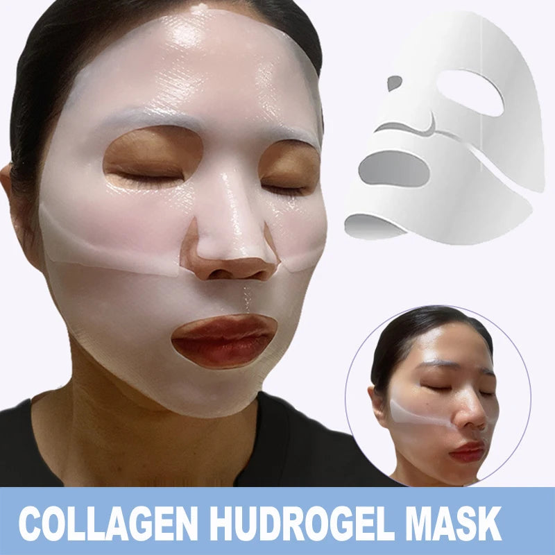 Collagen Wrinkle Remover Facial Mask Deep Moisturizing Whitening Soluble Hydrogel Mask Smooth Brighten Korean Skin Care Cosmetic