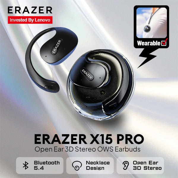 Erazer X15 Pro Bluetooth 5.4 Headphone Ture Wireless Sport Earphones Hifi Stereo Headset with Mic Bluetooth TWS Earbuds HD Calls