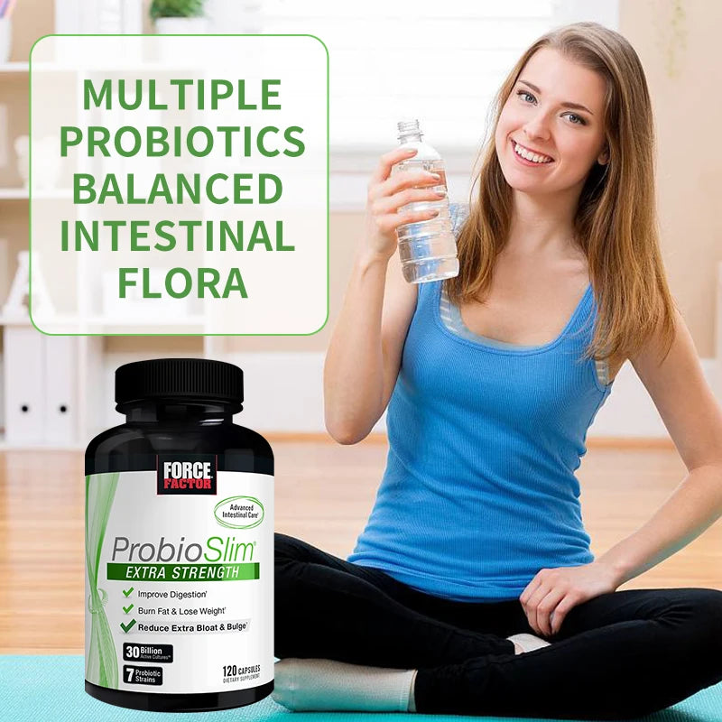 Probiotic Supplement with 30 Billion Colony Forming Units (CFU) and Green Tea Extract for Gut Health, Bloating and Gas Relief