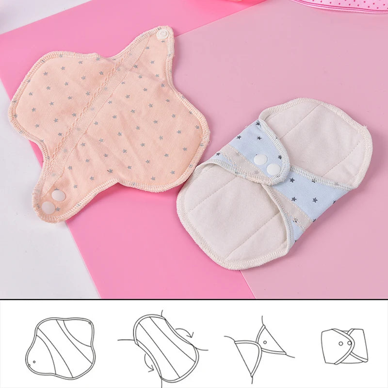 140mm Feminine Women Reusable Washable Cotton Cloth Menstrual Mama Pad 5.5in