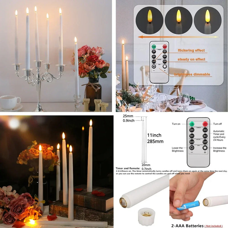 12/24Pcs Flameless LED Candle Battery Operated Flickering Candle For Home Christmas Party Wedding Decoration Tealight Candles