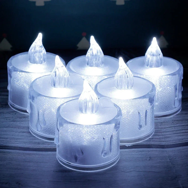 6/1Pcs Flameless LED Candle Simulation Tea Lights Birthday Wedding Fake Electric Candles Christmas Party Decoration Table Lamp