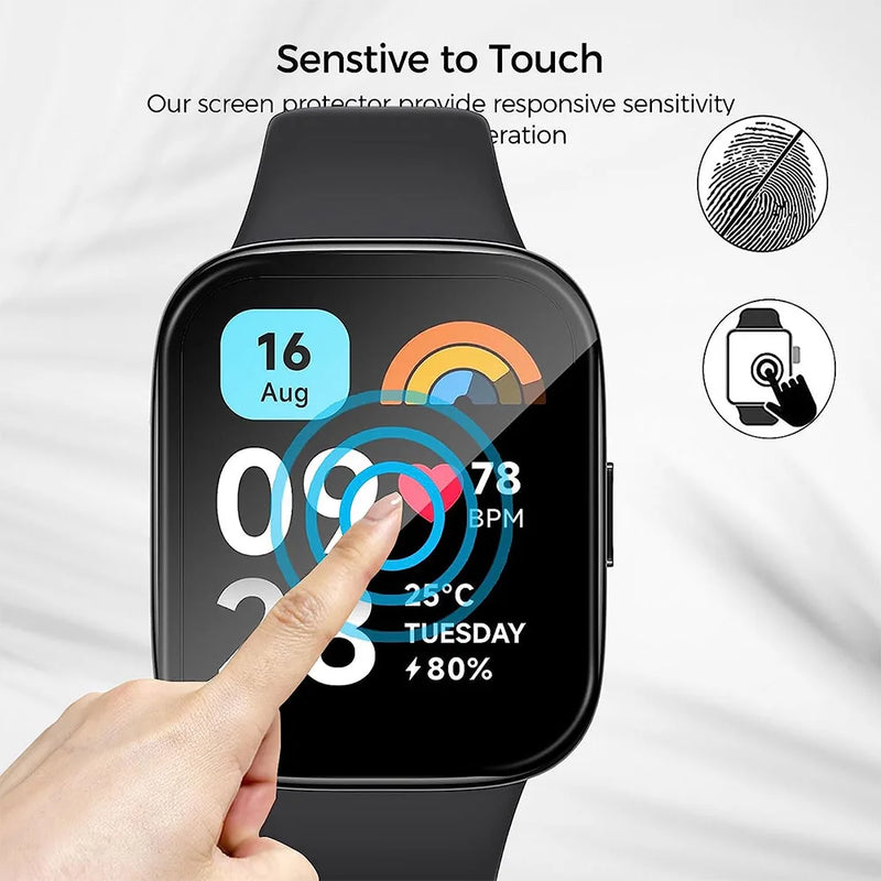 1/3/5Pcs 3D Curved Composite Film For Redmi Watch 3 Active Smart Watch Screen Protector Film Full Screen Protector Not Glass