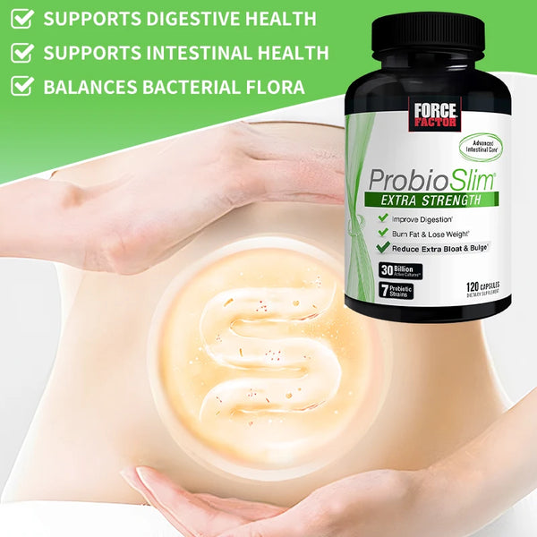 Probiotic Supplement with 30 Billion Colony Forming Units (CFU) and Green Tea Extract for Gut Health, Bloating and Gas Relief