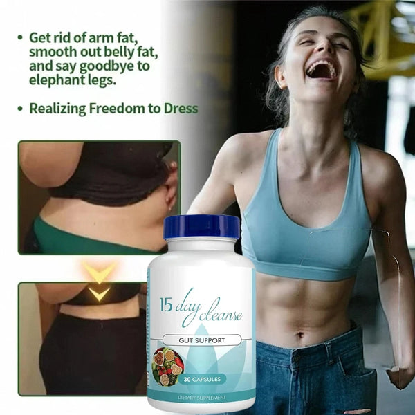 Gut and Colon Support 15-day Cleanse and Detox To Reduce Abdominal Pain, Bloating, Constipation and Aid Gut Health