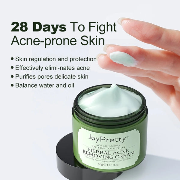 JoyPretty Herbal Acne Face Cream Body Pimple Treatment Oil Control Moisturizing Facial Creams Skin Care Products Beauty