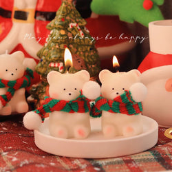 Creative Ins Cute Small Bear Candle Birthday Christmas Gifts Modern Home Decoration Soy Wax Aromatherapy Scented Candles