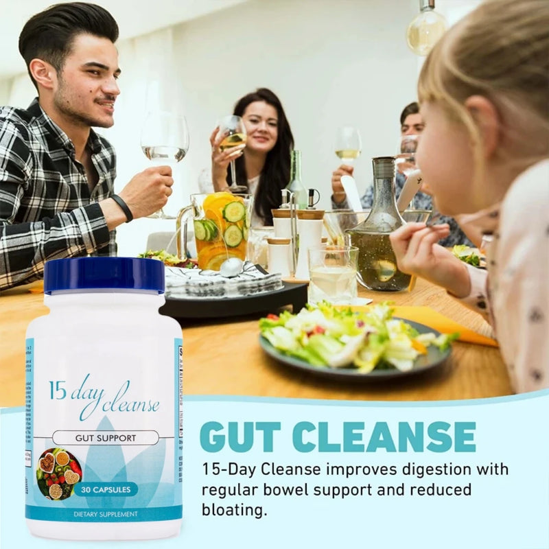 Gut and Colon Support 15-day Cleanse and Detox To Reduce Abdominal Pain, Bloating, Constipation and Aid Gut Health