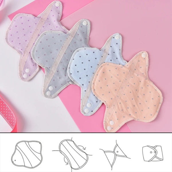 140mm Feminine Women Reusable Washable Cotton Cloth Menstrual Mama Pad 5.5in