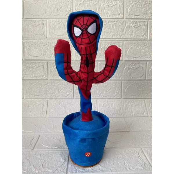 Hot Sales Disney Marvel Spiderman Talking Toy Avengers Iron Man Dancing Cactus Doll Speak Sound Record Repeat Toy Kids Gift