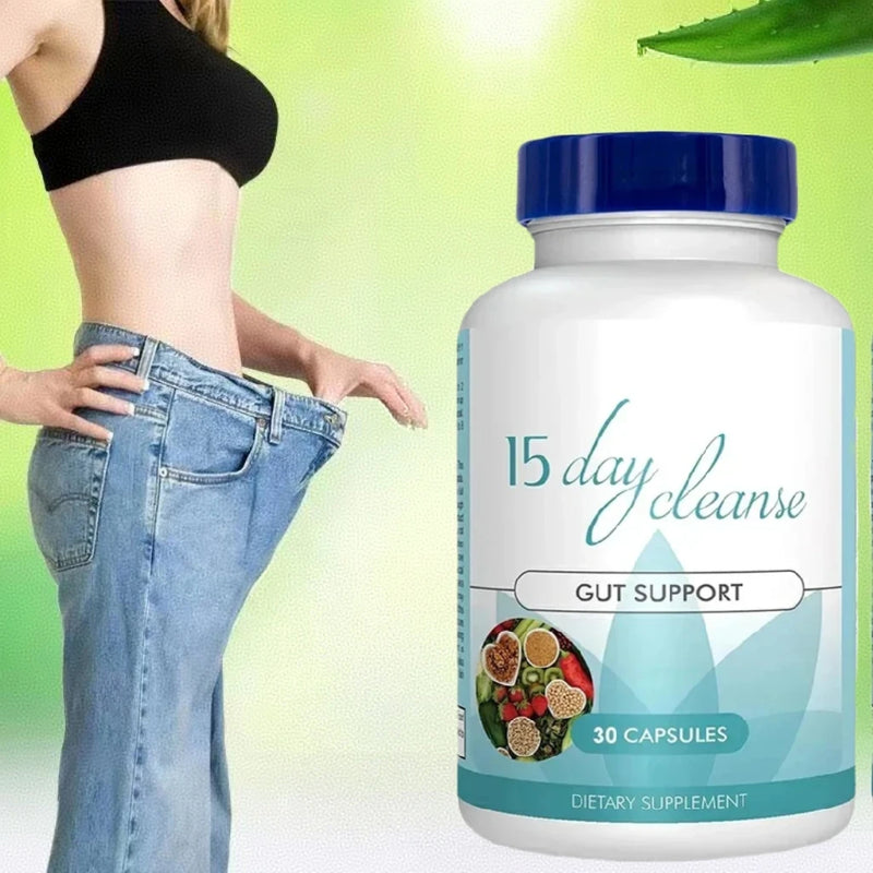 Gut and Colon Support 15-day Cleanse and Detox To Reduce Abdominal Pain, Bloating, Constipation and Aid Gut Health