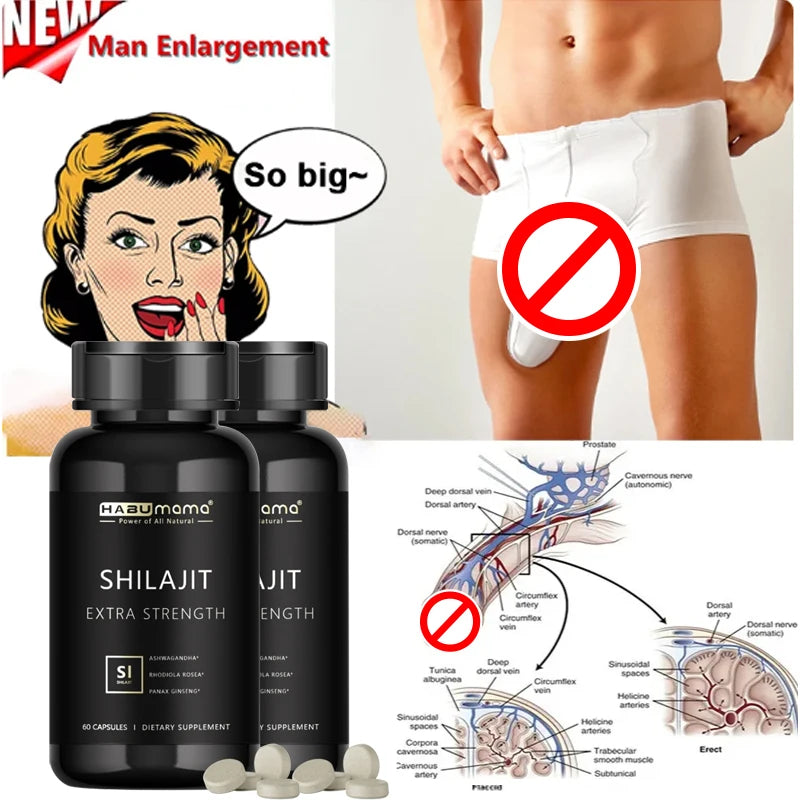 Powerful High Purity Shilajit Mineral Supplements Natural Organic Shilajit Erection Pill Improve Performance and Increase Size